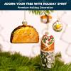 imageJOYIN Christmas Taco and Burrito Ornament 2 pcs Glass Blown Set Handcrafted for Tree Hanging Ornament Outdoor Christmas Decorations Indoor