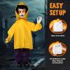 imageJOYIN Halloween Decorations Outdoor 34 Life Size Animatronics Ghost Decor Props with Glowing Eyes Sound Activated Party Supplies for Yard Lawn Haunted HouseRaincoat Boy