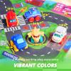 imageJOYIN Rubber Toy Cars for Toddlers 13 Year Old 8 PCS Cartoon Baby Truck Cars Bath Toy with Storage Bag  1 2 Year Old Boy Toys Birthday Gift Pinata Bags Filler Carnival Prizes Small