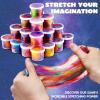 imageJOYIN Slime Party Favors 24 Pack Galaxy Slime Cup  Stretchy NonSticky MessFree Stress Relief and Safe  Toys for Girls and Boys  Classroom Reward Party Supplies