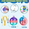 imageJOYIN Square Pop Fidget Keychain 30 Pack Pop Fidget Toys Bulk Party Favors for Kids 48812 Years Halloween Goodie Bags Stuffers Back to School Gifts for Students Classroom Prizes Sensory ToysRound