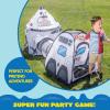 imageJOYIN White Rocket Ship Pop up Play Tent with Tunnel and Playhouse Kids Indoor Outdoor Spaceship Tent Set