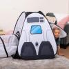 imageJOYIN White Rocket Ship Pop up Play Tent with Tunnel and Playhouse Kids Indoor Outdoor Spaceship Tent Set