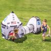imageJOYIN White Rocket Ship Pop up Play Tent with Tunnel and Playhouse Kids Indoor Outdoor Spaceship Tent Set