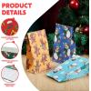 imageJoiedomi 24 PCS Christmas Holiday Goody Bags Xmas Party Treat White Kraft Paper Candy Bags for Classrooms Party Favors Holiday Christmas Supplies 975quot x 3quot x 5quot