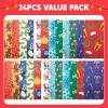 imageJoiedomi 24 PCS Christmas Holiday Goody Bags Xmas Party Treat White Kraft Paper Candy Bags for Classrooms Party Favors Holiday Christmas Supplies 975quot x 3quot x 5quot