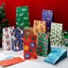 imageJoiedomi 24 PCS Christmas Holiday Goody Bags Xmas Party Treat White Kraft Paper Candy Bags for Classrooms Party Favors Holiday Christmas Supplies 975quot x 3quot x 5quot