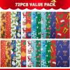 imageJoiedomi 72 PCS of Christmas Goody Kraft Bags 12 Assorted Xmas Designs Small Holiday Goodie Gift Bags for Classrooms Party Favors Christmas Craft Party Treat 975quot x 3quot x 5quot