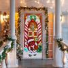 imageJoiedomi Christmas Gingerbread Door Cover Window Banner Front Door Porch Sign Village Displays Christmas Indoor Outdoor Decor Holiday Winter House Decoration 72quotX 30quot1 PCS