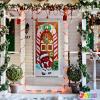 imageJoiedomi Christmas Gingerbread Door Cover Window Banner Front Door Porch Sign Village Displays Christmas Indoor Outdoor Decor Holiday Winter House Decoration 72quotX 30quot1 PCS