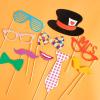 imageJoyin Toy Photo Booth Props 66 PiecesMulticolor Kit for Graduation Wedding Party Supplies Favorswith Stick Hats Glasses Mouth Bowler Bowties