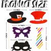 imageJoyin Toy Photo Booth Props 66 PiecesMulticolor Kit for Graduation Wedding Party Supplies Favorswith Stick Hats Glasses Mouth Bowler Bowties