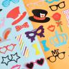 imageJoyin Toy Photo Booth Props 66 PiecesMulticolor Kit for Graduation Wedding Party Supplies Favorswith Stick Hats Glasses Mouth Bowler Bowties
