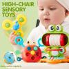 imageMusical Baby Toys  Suction Cups High Chair Toys  Spinner Teether  Keep Infant Teether from Falling  Montessori Sensory Present for Toddlers  Birthday Gifts for Baby 18 Months