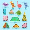 imageSYNCFUN Magnetic Building Tiles Dinosaur Set for Kids 50PCS Including 5 Cute Dinosaurs Educational STEM Toy for Boys ampamp Girls Ages 35 48 Christmas Birthday Party Gift for ToddlersDinosaur