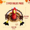 imageSpooktacular Creations 2 PCS Thanksgiving Turkey Hats Silly Cap for Thanksgiving Night Event Dressup Party Role Play Carnival Cosplay Costume Accessories Halloween Christmas Turkey Funny Hat
