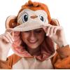 imageSpooktacular Creations Halloween Dalmatian Dragon Triceratop Unisex Pajama Adult Animal Costume Halloween Costume PartyBrown Monkey
