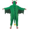 imageSpooktacular Creations Halloween Dalmatian Dragon Triceratop Unisex Pajama Adult Animal Costume Halloween Costume PartyGreen Dragon