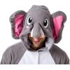 imageSpooktacular Creations Halloween Dalmatian Dragon Triceratop Unisex Pajama Adult Animal Costume Halloween Costume PartyGrey Elephant