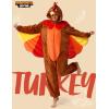 imageSpooktacular Creations Halloween Dalmatian Dragon Triceratop Unisex Pajama Adult Animal Costume Halloween Costume PartyRed Turkey