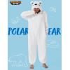 imageSpooktacular Creations Halloween Dalmatian Dragon Triceratop Unisex Pajama Adult Animal Costume Halloween Costume PartyWhite Polar Bear