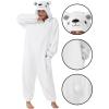 imageSpooktacular Creations Halloween Dalmatian Dragon Triceratop Unisex Pajama Adult Animal Costume Halloween Costume PartyWhite Polar Bear