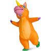 imageSpooktacular Creations Halloween Inflatable Costume Full Body Unicorn Blow Up Costume for Adult Holiday Themed Cosplay PartyOrange