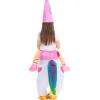 imageSpooktacular Creations Kids Inflatable Halloween Costume Riding a Unicorn Colorful Air Blowup Set with Hat Hallowen PartyWhite