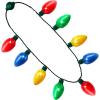imageJOYIN 1 Pack Christmas Necklace LED Light Up Necklace 9 Bulbs 6 Modes LED Holiday Costume Accessories for Christmas Xmas Party Favor Party Supply