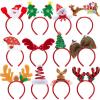 imageJOYIN 12 Packs Christmas Headbands 3D Head Hat Headbands for Kids Women Men Christmas Parties Costume Accessories Xmas Holiday Party Favors Photo Booth ONE SIZE FIT ALLClassical