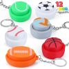 imageJOYIN 12 Pcs Sports Balls Fidget Clicker Toys 3D Printed Sensory Clicker Keychain Fidget Toys for Relief Stress Autism Hyperactivity Kids Adults Birthday Gifts Goodie Bags StuffersSports Balls