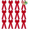 imageJOYIN 12Pack 16quotx9quot Red Velvet Bows for Christmas Tree Wreath Garland DecorLarge