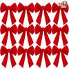 imageJOYIN 12Pack 16quotx9quot Red Velvet Bows for Christmas Tree Wreath Garland DecorSmall