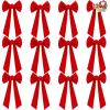 imageJOYIN 12Pack 16quotx9quot Red Velvet Bows for Christmas Tree Wreath Garland Decormedium