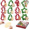 imageJOYIN 13 PCS Christmas Cookie Cutters in Stainless Steel with 35 plus Grip and a Rolling Pin for Xmas Holiday Party Baking Supplies Snowflake Gingerbread Cookies Mold and Baking Gift