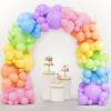 imageJOYIN 144 Pcs Pastel Rainbow Balloon Arch Kit 6 Assorted Pastel Colors Balloons Arch Kit Different Sizes 18 12 10 5 Inch with Instruction for Birthday Party Baby Shower Wedding Party DecorationPastel Rainbow