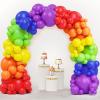 imageJOYIN 144 Pcs Pastel Rainbow Balloon Arch Kit 6 Assorted Pastel Colors Balloons Arch Kit Different Sizes 18 12 10 5 Inch with Instruction for Birthday Party Baby Shower Wedding Party DecorationClassic Rainbow
