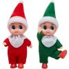 imageJOYIN 2 Pcs Christmas Elf Plush Doll Tiny Soft Plush Toy Doll Xmas Gift for Party Favors Party Supplies Christmas Decor Xmas GiftRed and Green