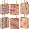 imageJOYIN 24 Christmas Kraft Gift Bags for Classrooms and Party Favors Holiday Goody Gift Bags for Xmas Present Wrapping Christmas Decorations Party Supplies Decor 102quot x 42quot x 63 quotBrown