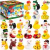 imageJOYIN 24 PCS Christmas Ducks for Stocking Stuffers Xmas Rubber Duck Bath Toys for Kids Gift Party Favor Novelty Duckies for Boys Girls and Toddlers