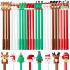 imageJOYIN 24 PCS Christmas Fun Pens Bulk Xmas Gel Pens for Kids Gifts Christmas Stationery Supplies School Party Favors Kids Pens Classroom Favor Carnival Prize Stocking Stuffers