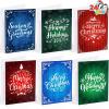 imageJOYIN 24 PCS Christmas Holiday Greeting Cards Bulk Collection 6 Diverse Coloful Designs Assortment with Envelopes Elegant Lettering for Merry Christmas Season present Giving Xmas Gifts CardsAbstract