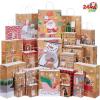 imageJOYIN 24 PCS Christmas Kraft Bag Assorted Sizes Xmas Gift Paper Bags with Handle and Tags for Wrapping Xmas Holiday Presents Classroom Party Favors 6 Jumbo6 Large6 Medium6 Small