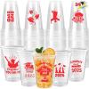 imageJOYIN 24 Pcs 16OZ Graduation Party Plastic Cups Red 24 Designs Disposable Cups for Class of 2025 Graduates Tableware Bulk for High School College Graduation School Grad Party Supply DecorRed