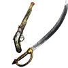 imageJOYIN 28 Inches Pirate Sword and 16 Inches Pirate Pistol SetHalloween Party Costume Accessories