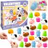 imageJOYIN 28 Packs Gift Cards with Gift Cute Kawaii Mochi Squishy Toy to Squeeze Stress Relief Fidget Toy for Kids Classroom Exchange Prizes Party Favor