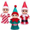 imageJOYIN 3 PCS Christmas Tiny Doll Colorful Plush Dolls Accessories Tiny Doll of Girl for Accessories and Props Christmas Party Decoration and Stocking Stuffers