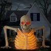 imageJOYIN 34Ft Halloween Groundbreaker Skeleton Decor Outdoor Light Up Animated Giant Skeleton Graveyard Halloween Decor Outside with IR Sensor Spooky Voice Scary Haunted House Props Lawn Yard Patio