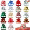 imageJOYIN 36 PCS Christmas Wrap with Ribbon Pull Bows 47quot Pull Bows for Gift Wrapping Easy and Fast Wrapping Accessory for Xmas Baskets Wine Bottles Present Florist Bouquet Decoration