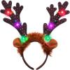 imageJOYIN 4 PCS Christmas Light Up Antler Headband Long Antler Headband for Adult Kids Christmas Party Favor Supplies Xmas Accessories HolidayReindeer